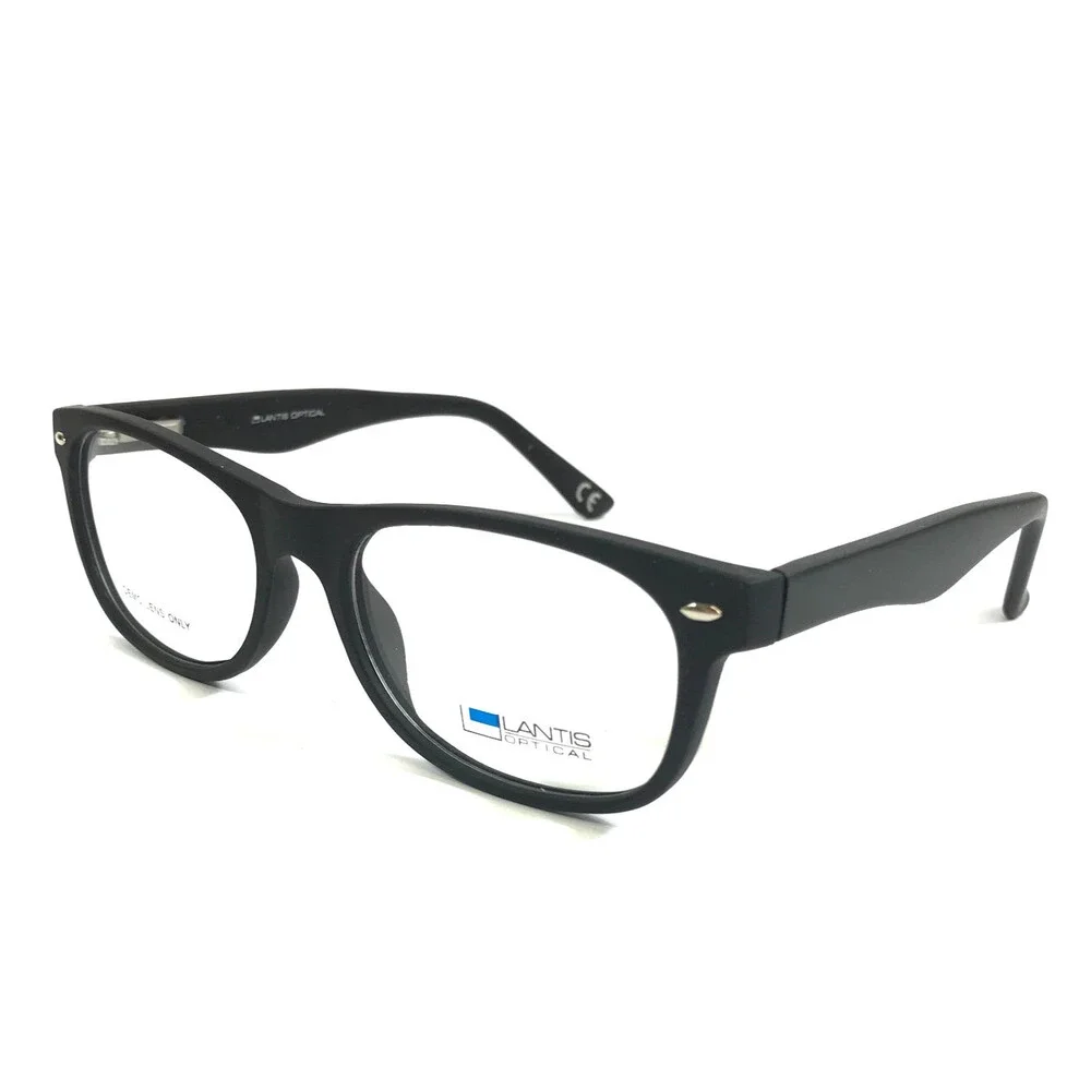 Lantis Optical Eyeglasses Frames L7017 MBK Matte Black Full Rim 52-17-145